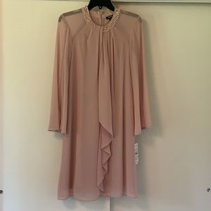 NWT SLNY Brand Dillard's chiffon beaded dress